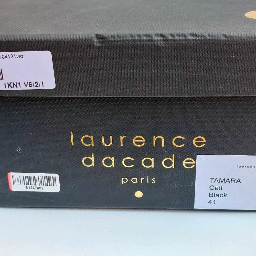 SOLD Laurence Dacade black leather Tamara ankle strap sandals, EU40, NWT, flaw - Picture 15 of 16